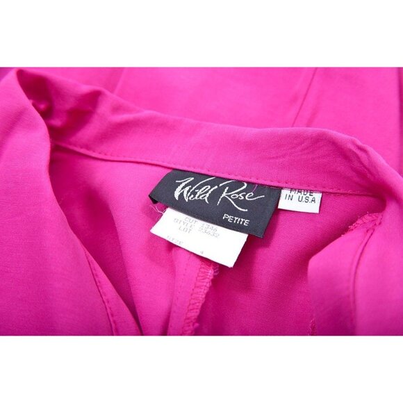 Vtg 1980s Women's Wild Rose 3 Piece Suit Set Hot Neon Pink Size 4 Petites NWT - Picture 5 of 7
